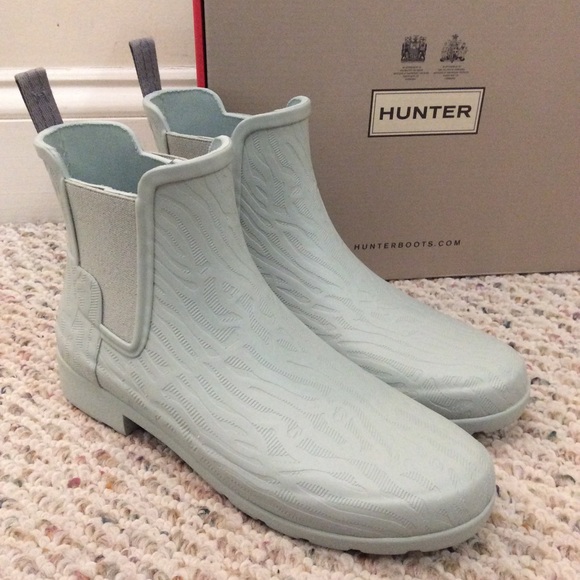 🆕 Madewell x HUNTER mint green ankle rain boots 7 - Picture 2 of 8